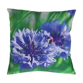 Coussin d'extérieur avec imprimé Centaurée Barbeau